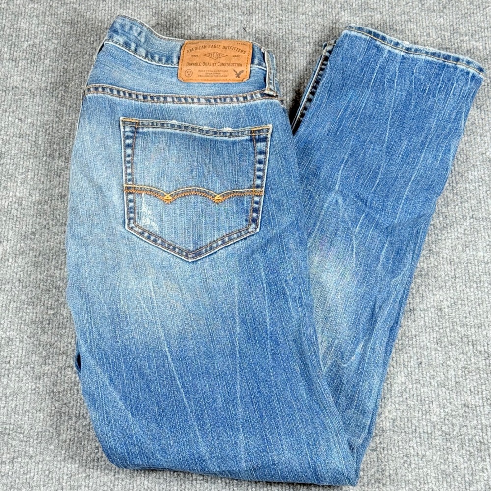 American Eagle Outfitter Jeans Retro Distressed Core Flex 32x32 Pants Fits 32x31